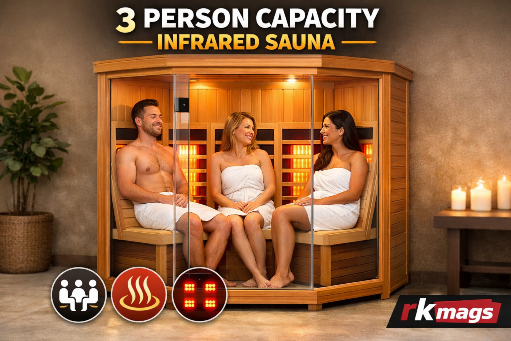 3 people capacity infrared sauna
